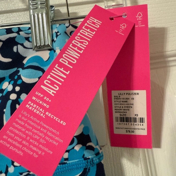 Lilly Pulitzer NWT Lilly Pulitzer Luxletic South Beach High Rise Bike Shorts - Picture 4 of 9